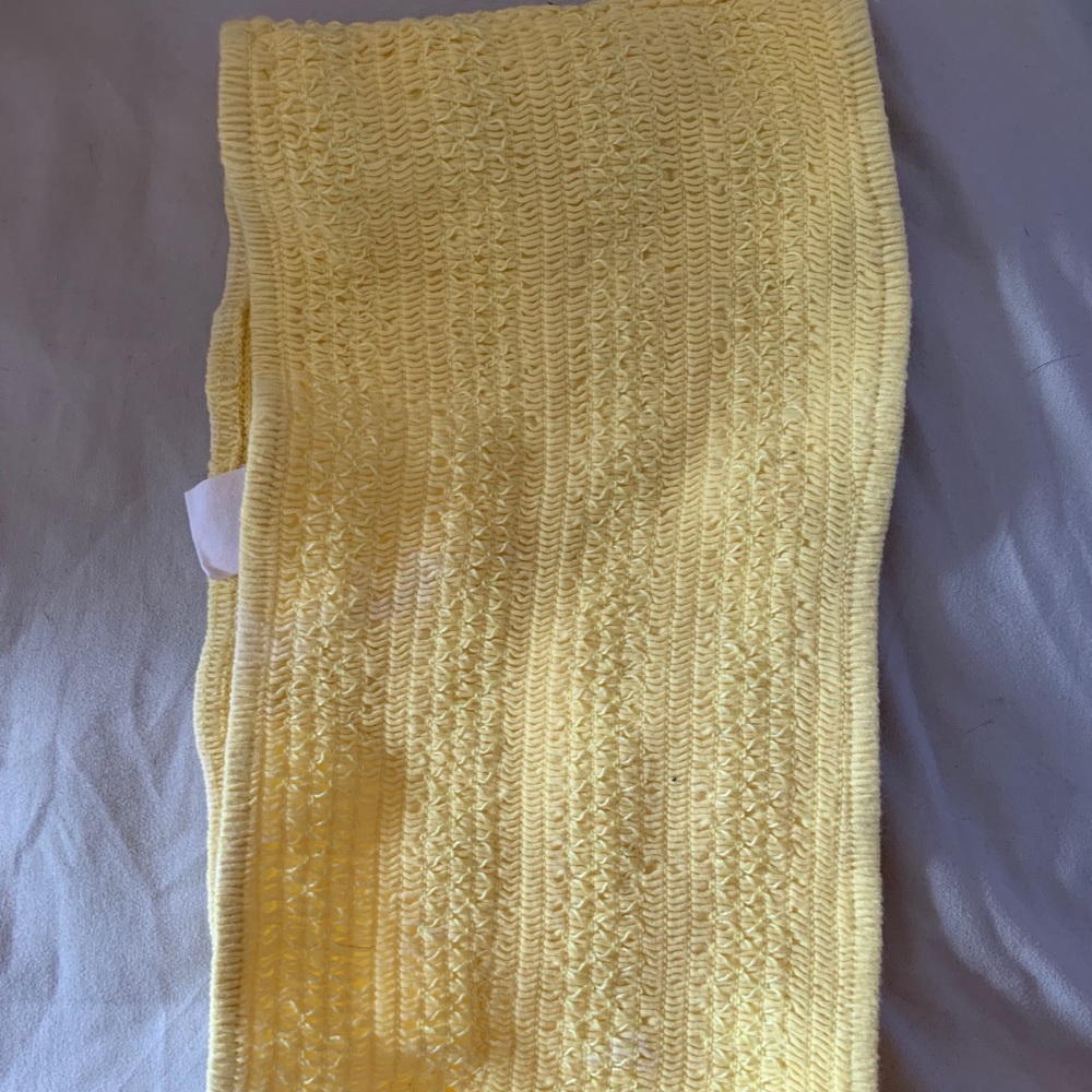 Yellow ribbed tube top